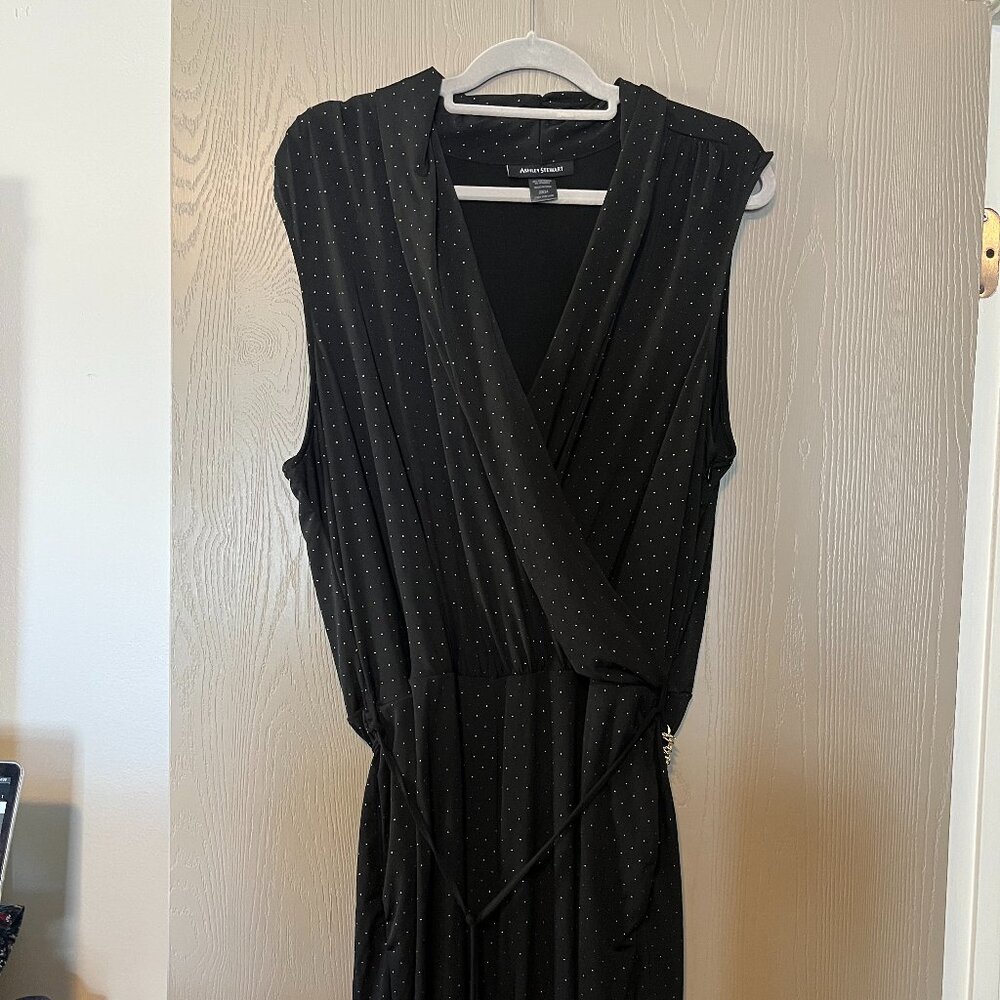 Ashley Stewart Black Jumpsuit with Gold Details – Size 22/24 – Great Condition